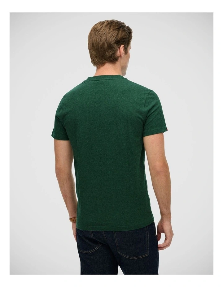 Essential Logo Tee in Pitch Green Marl image 2