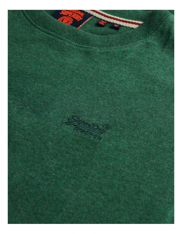 Essential Logo Tee in Pitch Green Marl image 6