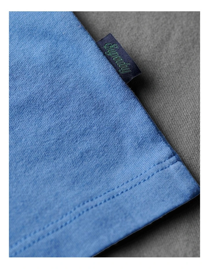 Essential Logo Tee in Monaco Blue/ Red image 6