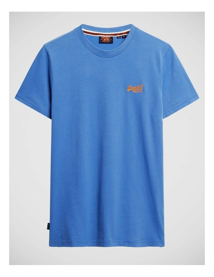 Essential Logo Tee in Monaco Blue/ Red image 7