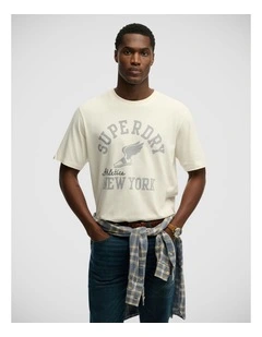 Athletic Essential T/Shirt in Desert Bone Off White