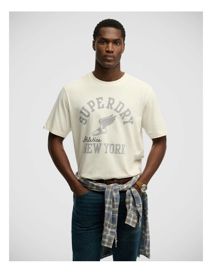 Athletic Essential T/Shirt in Desert Bone Off White image 1