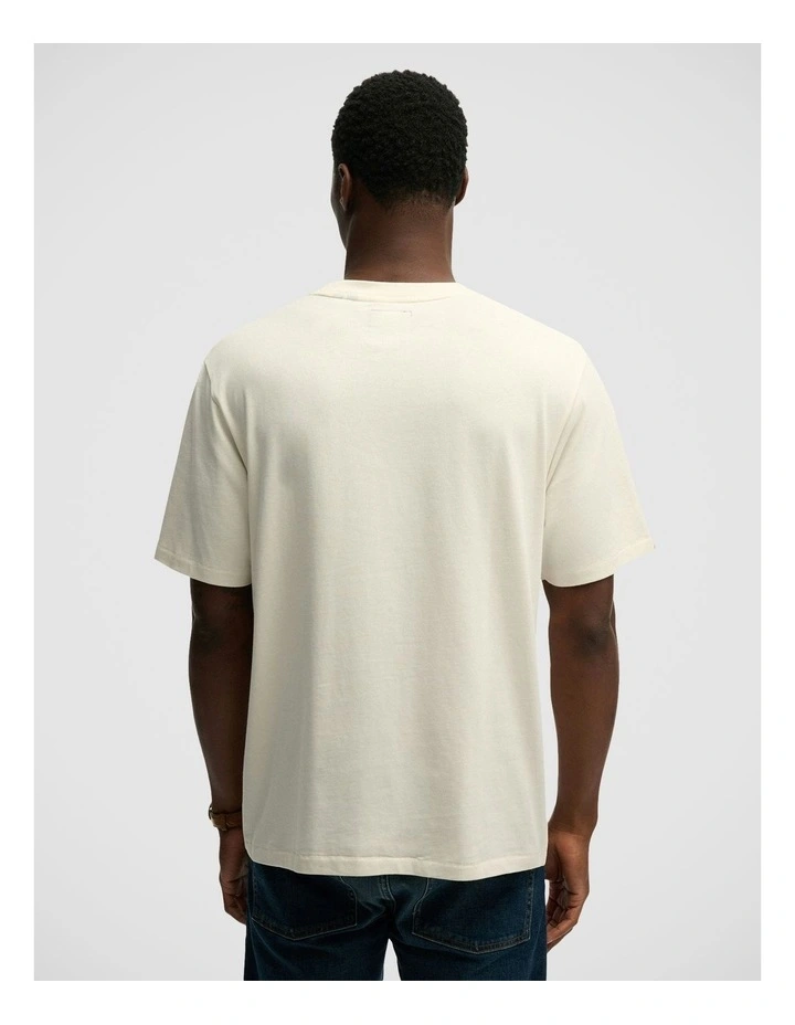 Athletic Essential T/Shirt in Desert Bone Off White image 2