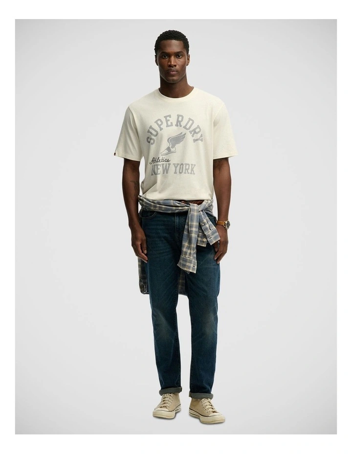Athletic Essential T/Shirt in Desert Bone Off White image 5