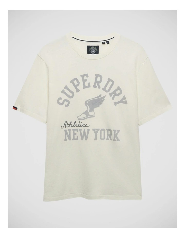 Athletic Essential T/Shirt in Desert Bone Off White image 7