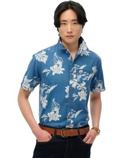 Vintage Loom Short Sleeve Shirt in Chrissy Indigo