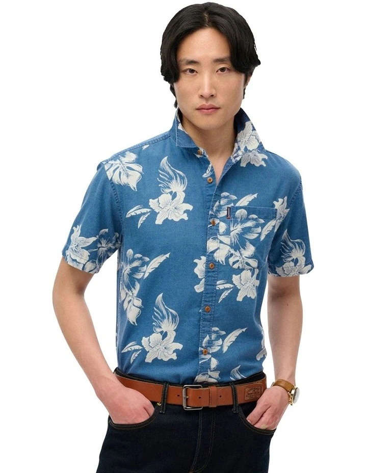Vintage Loom Short Sleeve Shirt in Chrissy Indigo image 1