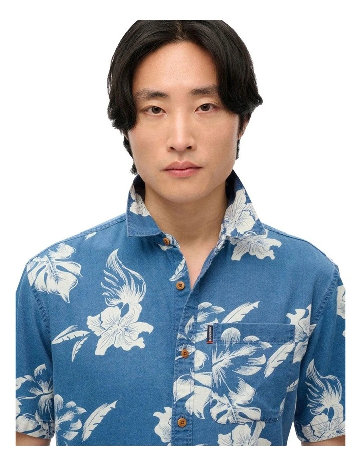 Vintage Loom Short Sleeve Shirt in Chrissy Indigo image 3