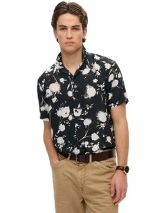 Short Sleeves Print Shirt in Abstract Floral