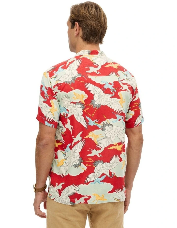 Merchant Hawaiian Shirt in Tsuru Red image 2