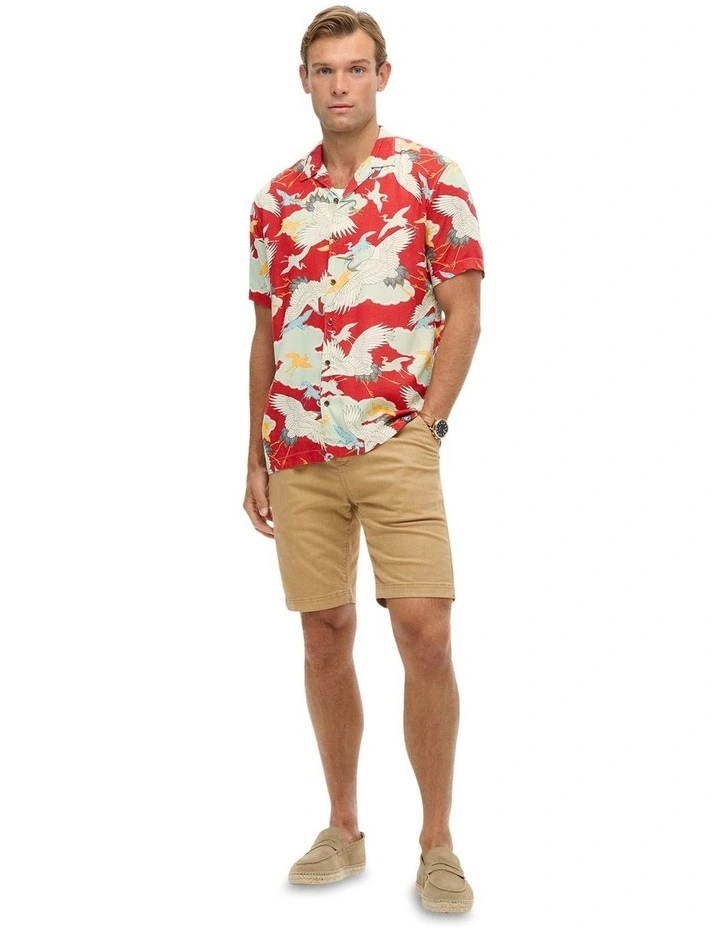 Merchant Hawaiian Shirt in Tsuru Red image 5
