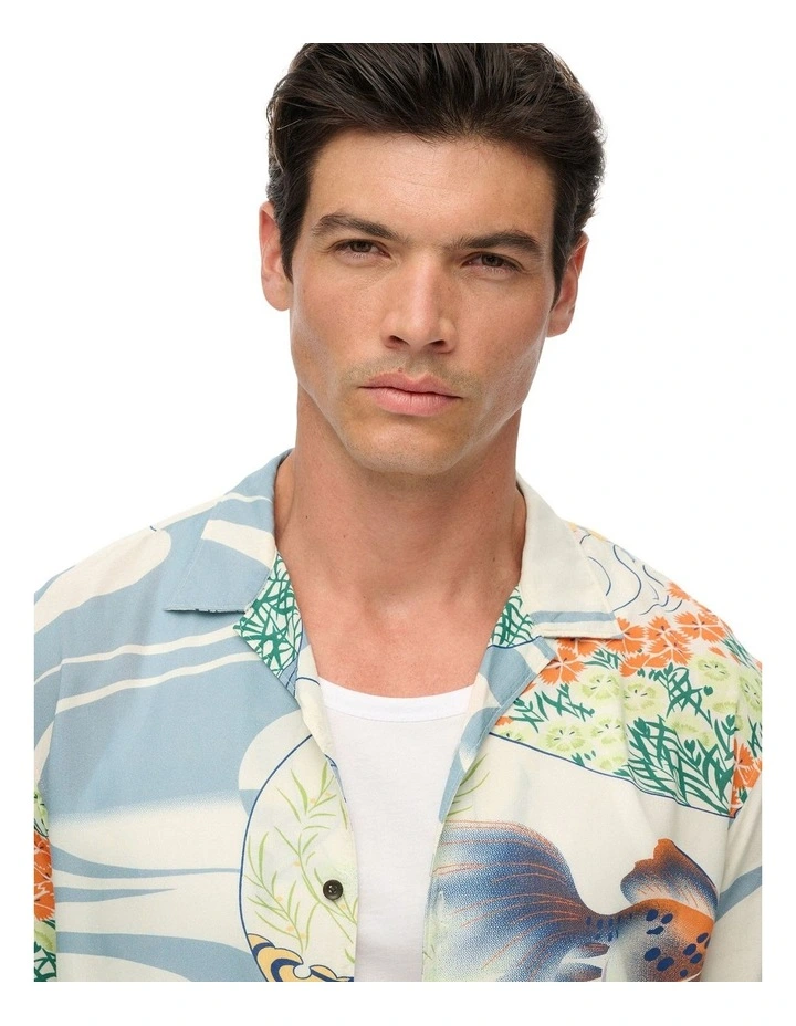 Merchant Hawaiian Shirt in Ryusunichiwa Off White image 3