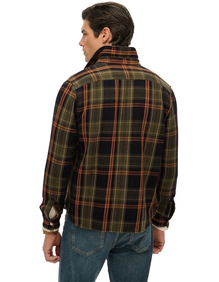 Merchant Heavy Checked Shirt in Peyton Check Black image 2