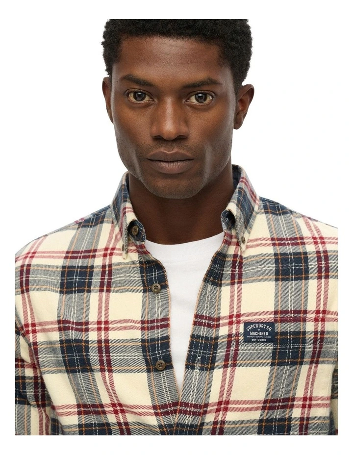 Cotton Lumberjack Long Sleeve Shirt in Peyton Check White image 3