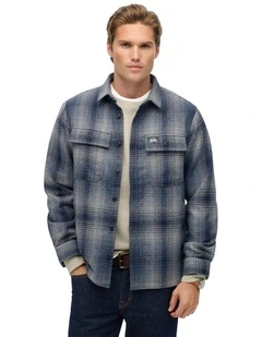 Wool Miller Overshirt in Western Ombre Blue