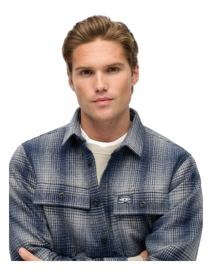 Wool Miller Overshirt in Western Ombre Blue image 3