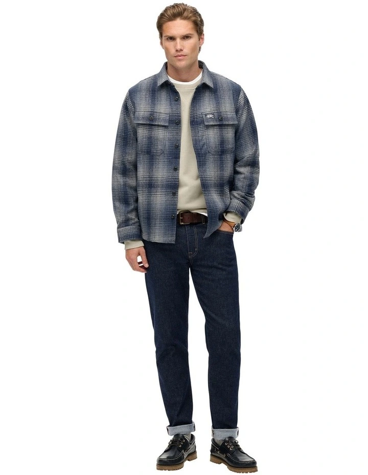 Wool Miller Overshirt in Western Ombre Blue image 5