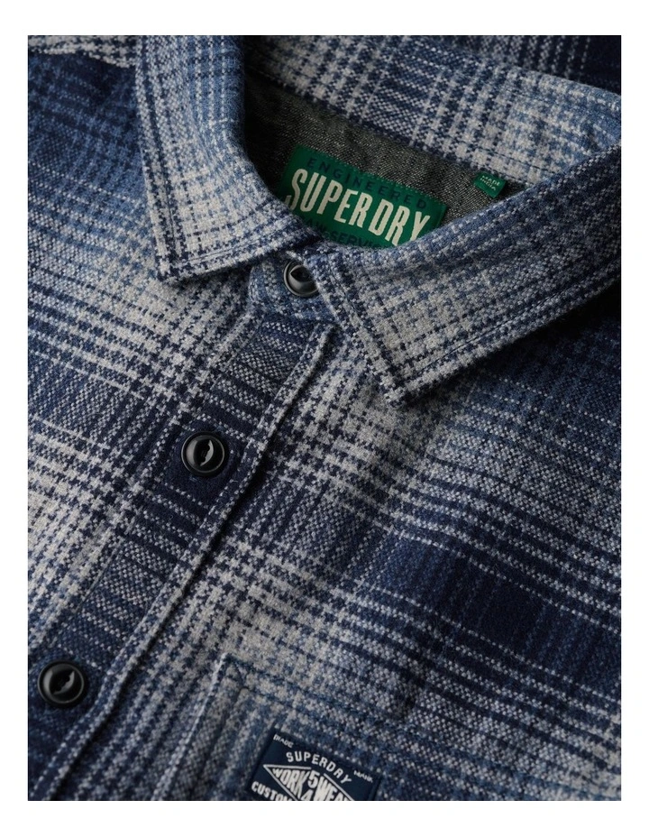 Wool Miller Overshirt in Western Ombre Blue image 6