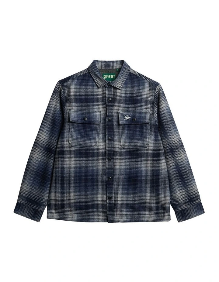 Wool Miller Overshirt in Western Ombre Blue image 7