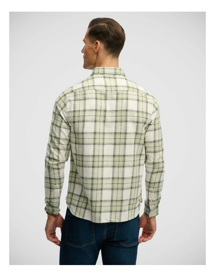 Merchant Lite Check Shirt in Cedar Check Sage image 2