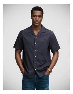 Cabana Short Sleeve Shirt in Soft Navy