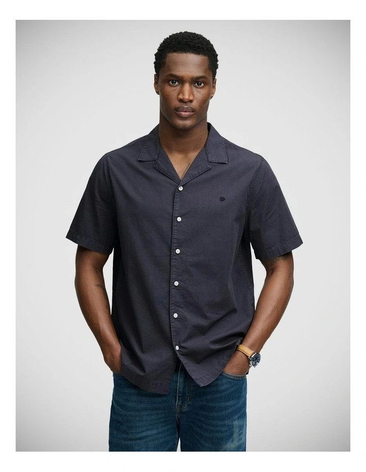 Cabana Short Sleeve Shirt in Soft Navy image 1