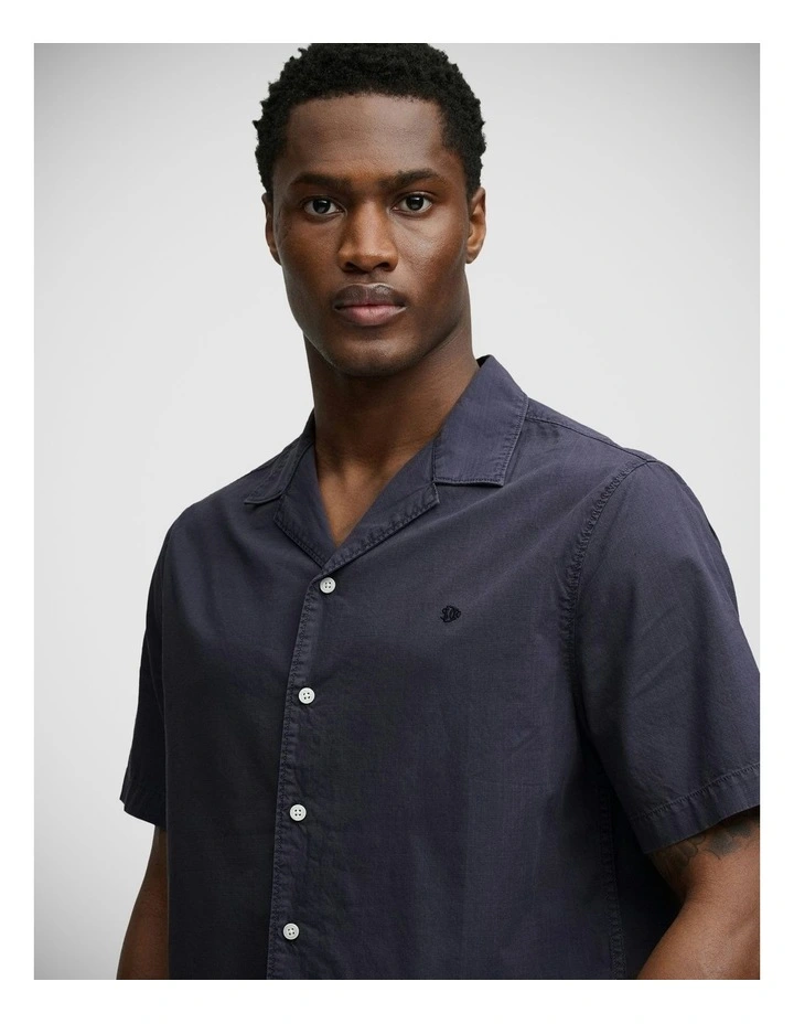 Cabana Short Sleeve Shirt in Soft Navy image 3