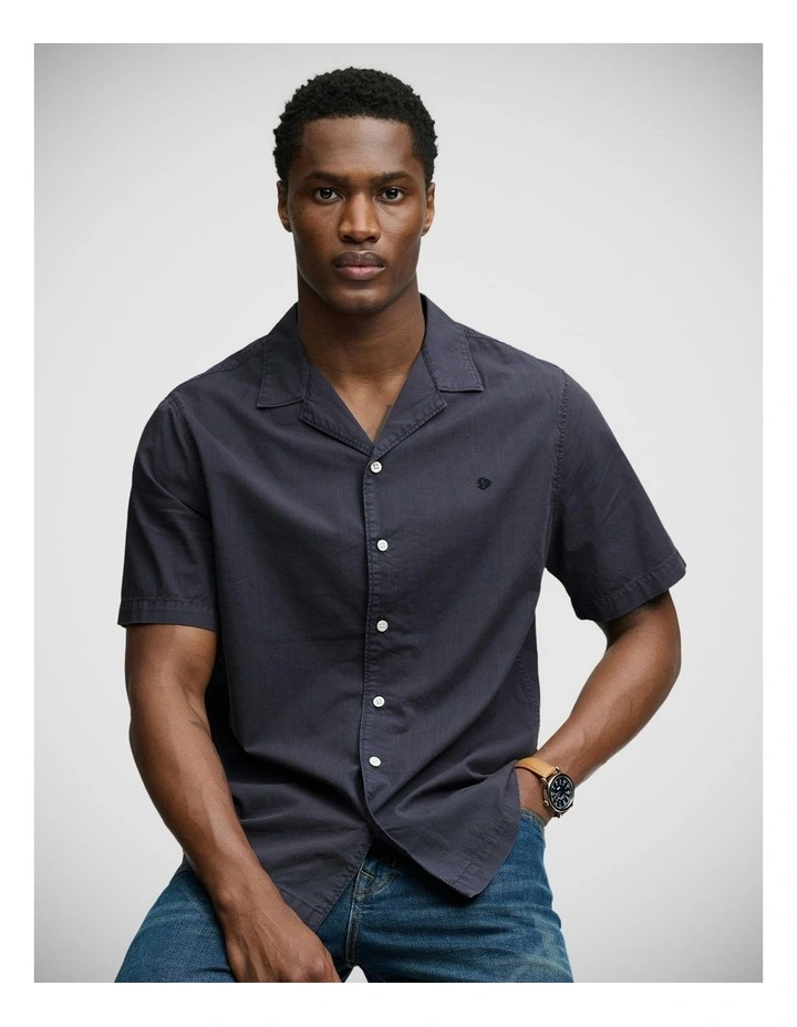 Cabana Short Sleeve Shirt in Soft Navy image 4