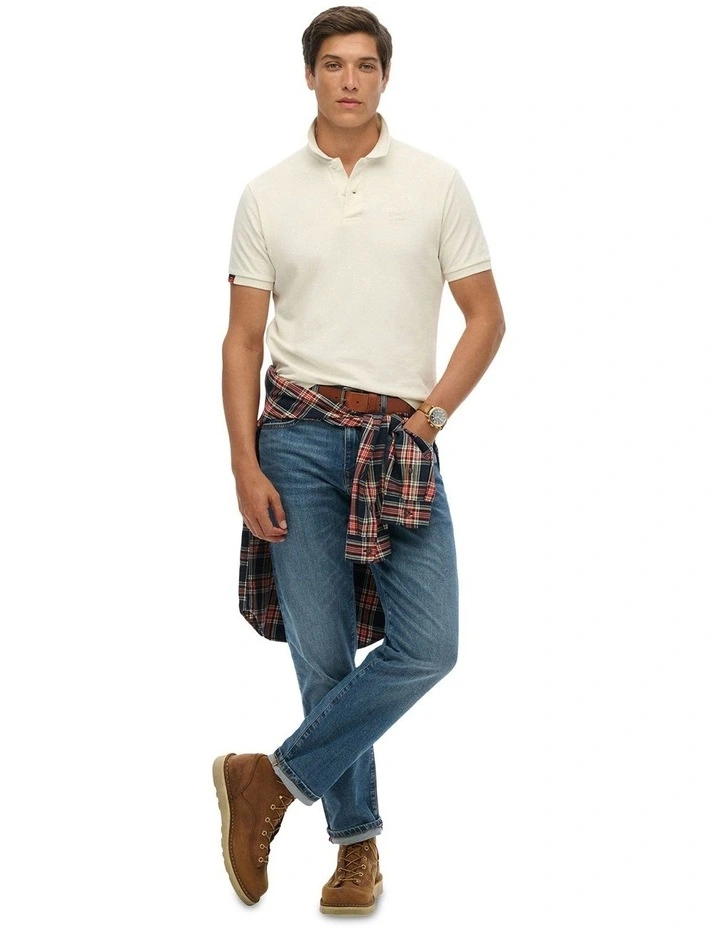 Vintage Destroy Polo Shirt in Chalk White image 6