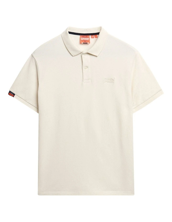 Vintage Destroy Polo Shirt in Chalk White image 7