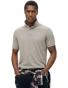 Vintage Destroy Polo Shirt in Destroy Dove Grey