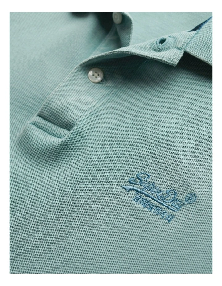 Vintage Destroy Polo Shirt in Tourmaline Blue image 4