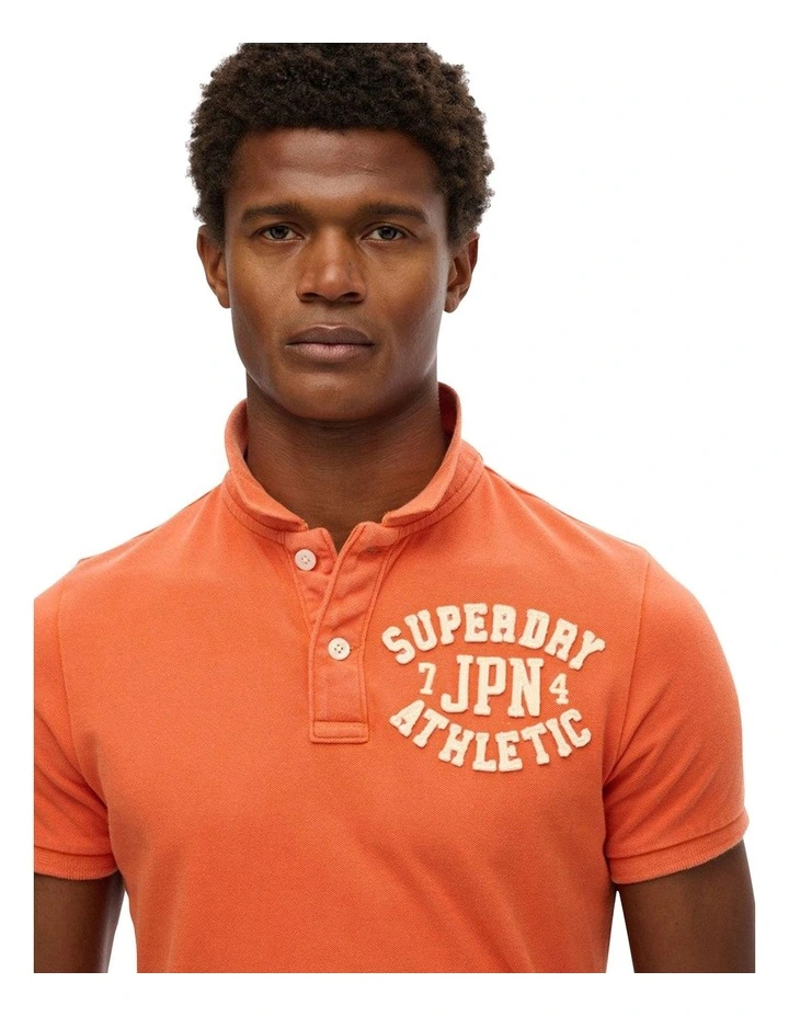 Vintage Athletic Polo in Preppy Orange image 3