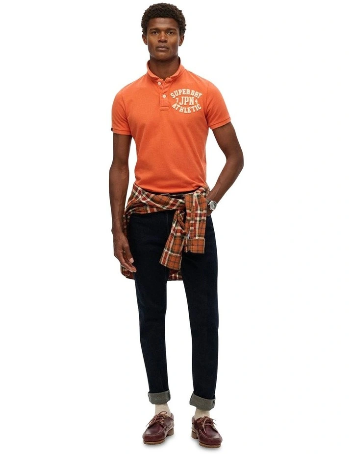 Vintage Athletic Polo in Preppy Orange image 5