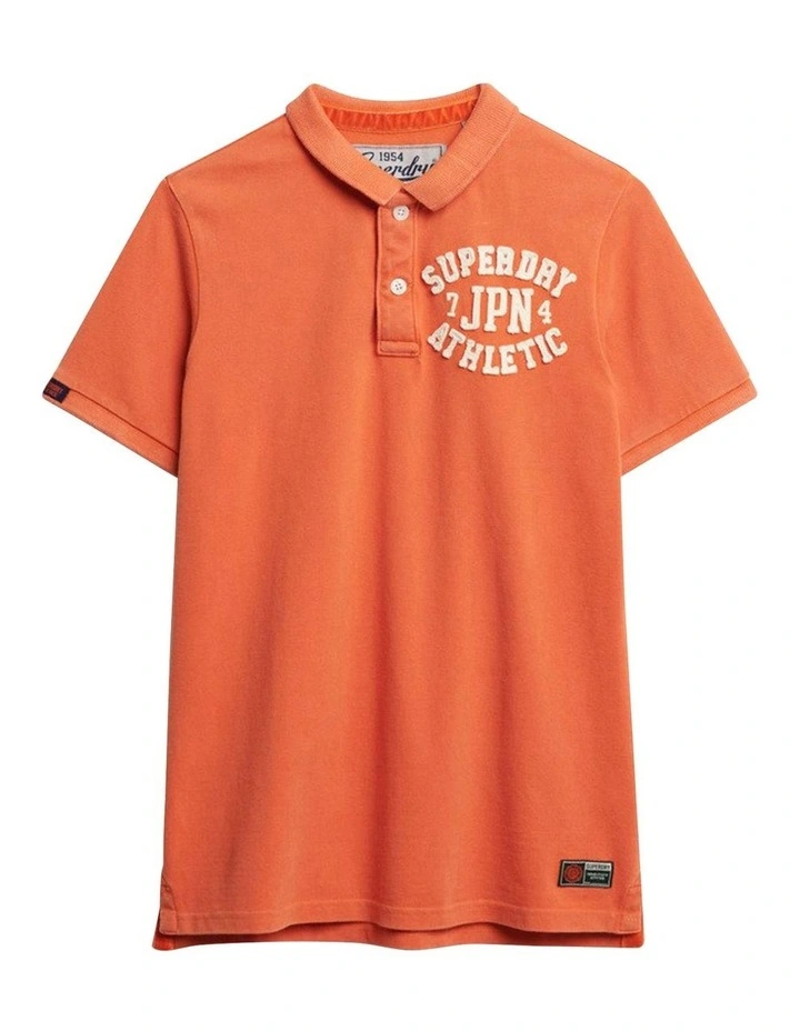 Vintage Athletic Polo in Preppy Orange image 6
