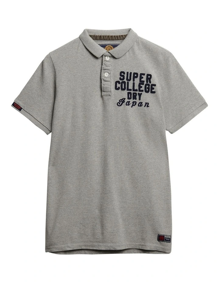 Vintage Athletic Polo in Sweat Grey Marl image 5