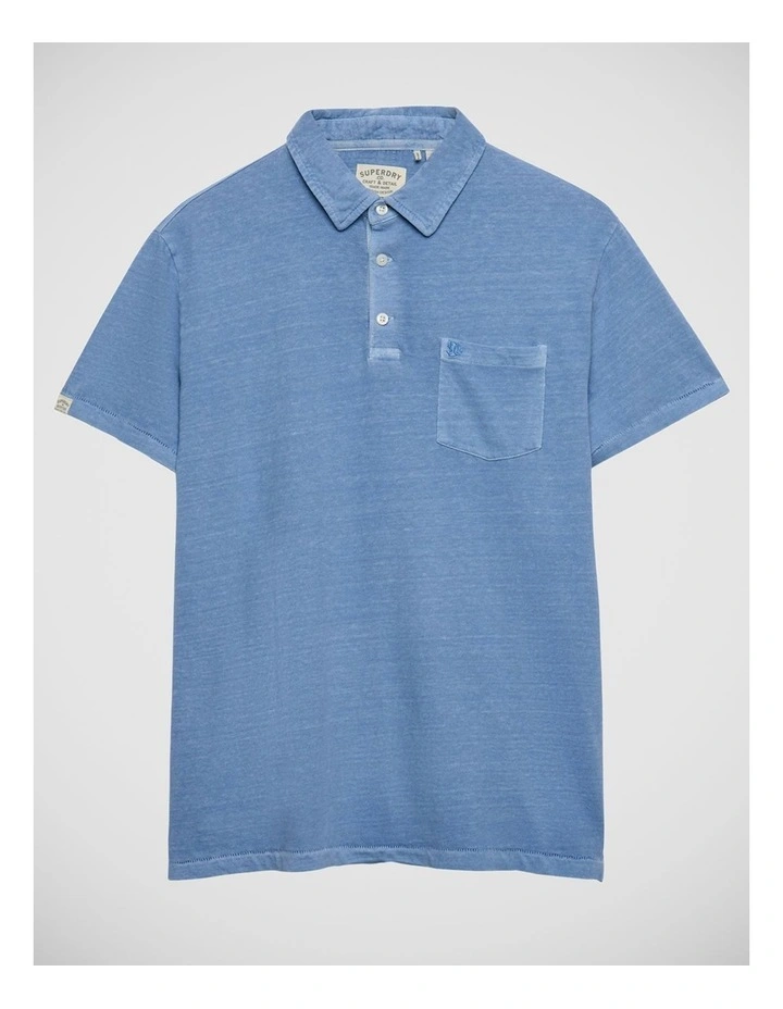 Cotton Linen Polo in Vibrant Blue image 7
