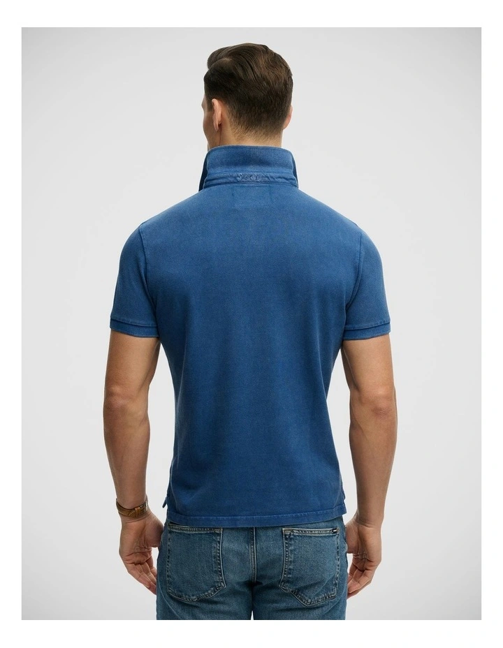 Vintage Destroy Polo in Bay Blue image 2