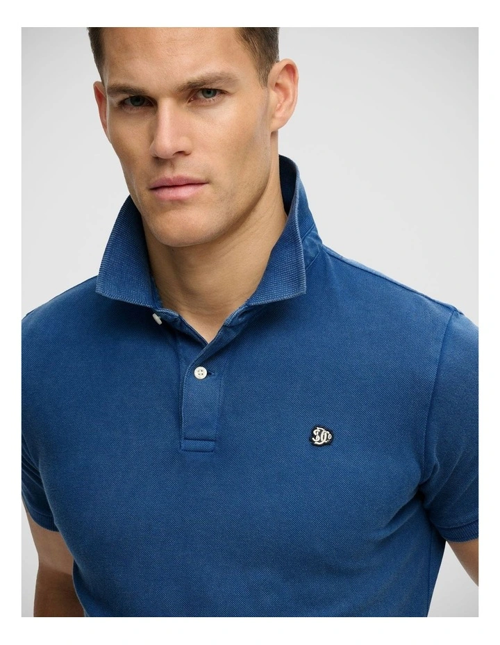 Vintage Destroy Polo in Bay Blue image 3