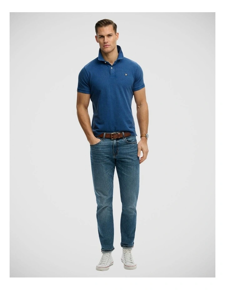 Vintage Destroy Polo in Bay Blue image 5
