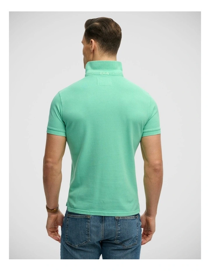 Vintage Destroy Polo in Spring Bud Green image 2