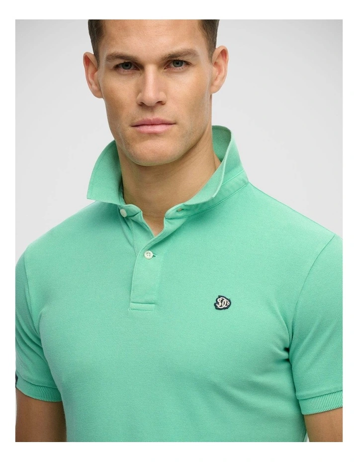 Vintage Destroy Polo in Spring Bud Green image 3