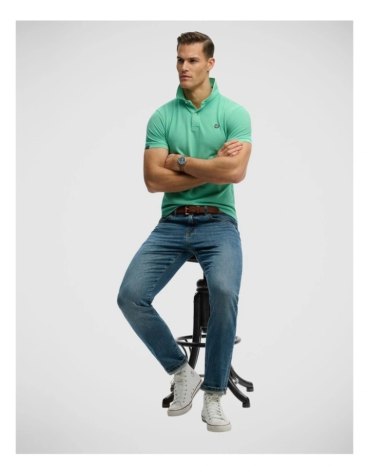 Vintage Destroy Polo in Spring Bud Green image 4