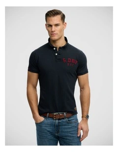 Vintage Athletic Polo in Eclipse Navy