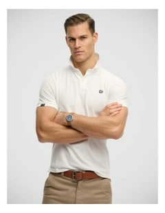 Vintage Destroy Polo in Optic White