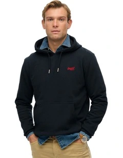 Essential Logo Hoodie in Eclipse Navy