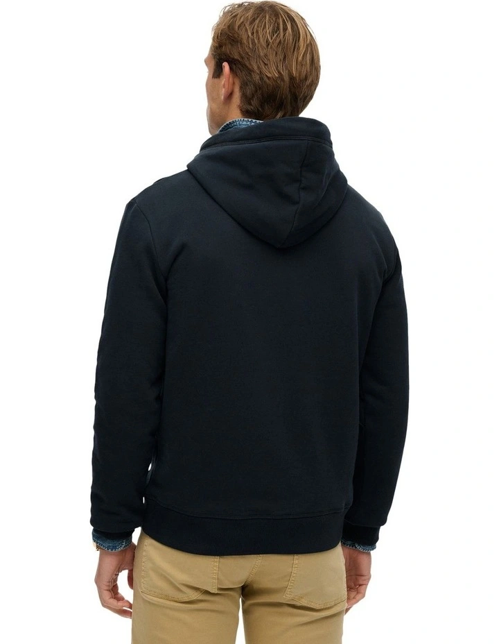 Essential Logo Hoodie in Eclipse Navy image 2