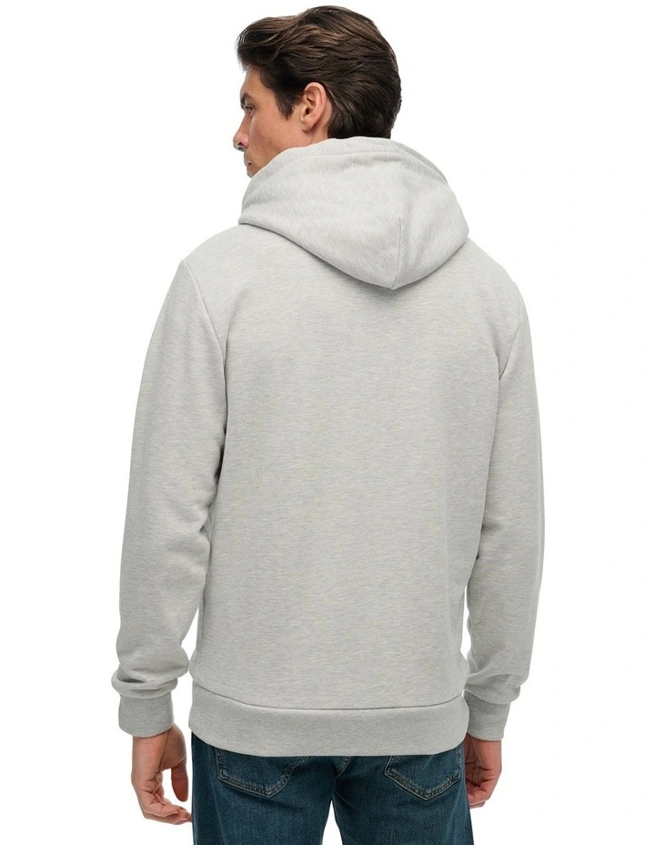 Athletic Essential Hoodie in Cadet Grey Marl image 2