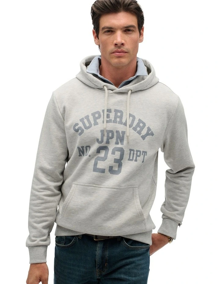 Athletic Essential Hoodie in Cadet Grey Marl image 3