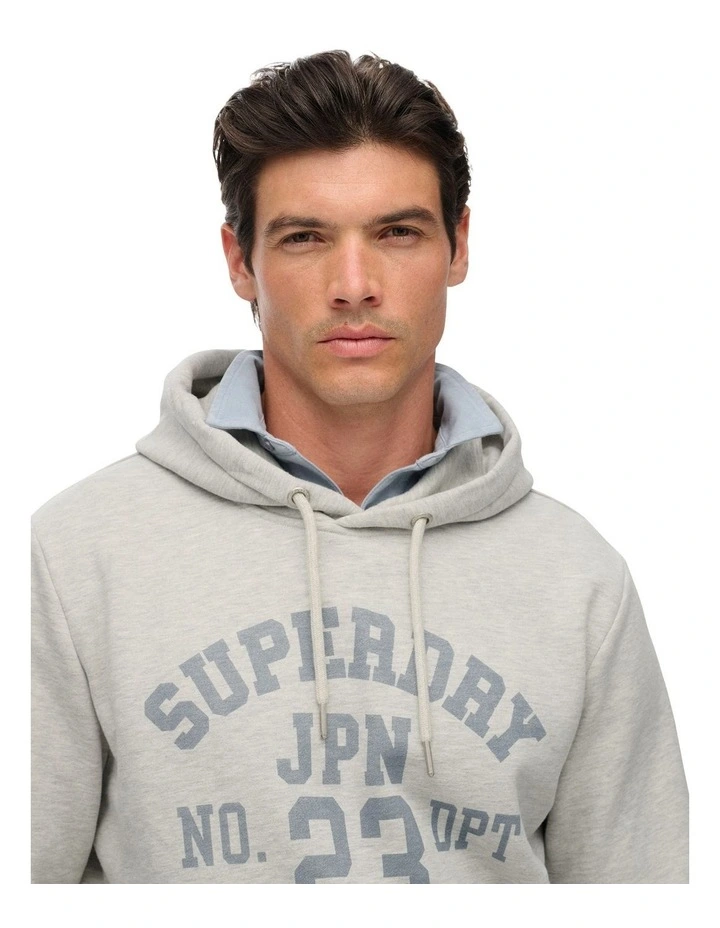 Athletic Essential Hoodie in Cadet Grey Marl image 4